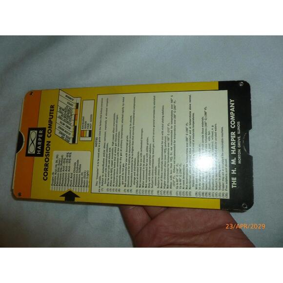 Vintage HARPER‎ COMPUTER Calculator Slide Rule Corrosion Resistance Morton Grove - Picture 2 of 2